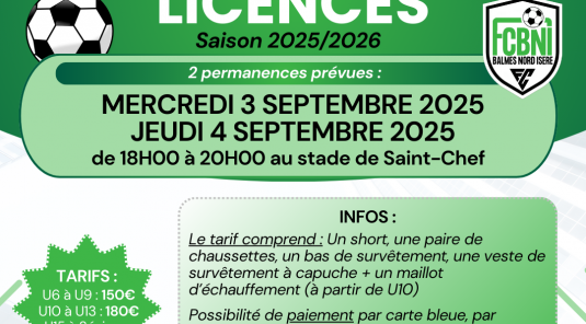 Permanences règlement cotisations et essayage des équipements